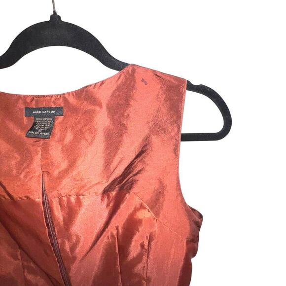 Anne Carson ladies size10 silk sequin lined rear zip Fairy goth vintage tank top - Picture 13 of 16